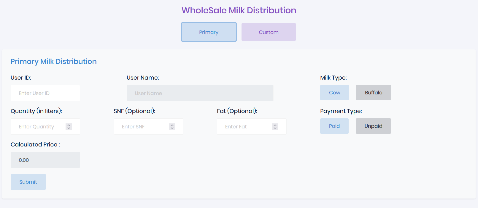 WholeSale Primary Distribution
